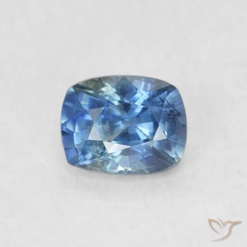0.35ct Natural Azul Zafiro, Forma Cojín, VS
