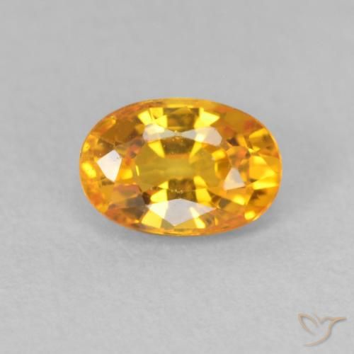 0.71ct Natural Naranja claro Zafiro, Ovalada, VVS-VS