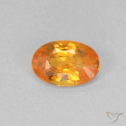 0.55ct Natural Naranja claro Zafiro, Ovalada, VVS-VS