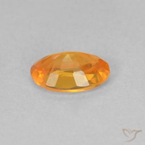 Zafiro Naranja claro natural de 0.55 ct, Ovalada, VVS-VS