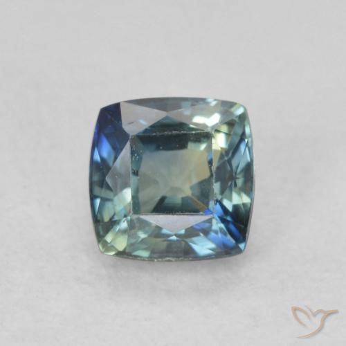 0.67ct Natural Multicolor Zafiro, Forma Cojín, VVS-VS
