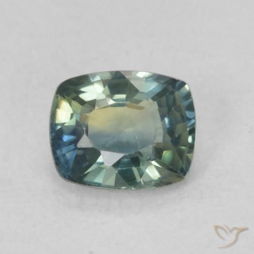 0.70ct Natural Multicolor Zafiro, Forma Cojín, VVS-VS