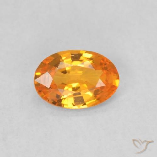 0.47ct Natural Naranja claro Zafiro, Ovalada, VS