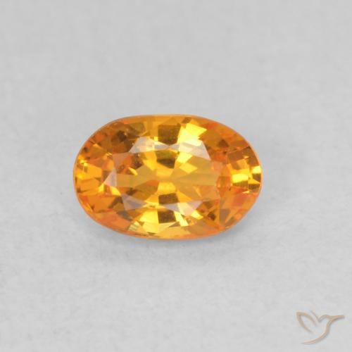 0.52ct Natural Naranja claro Zafiro, Ovalada, VVS-VS