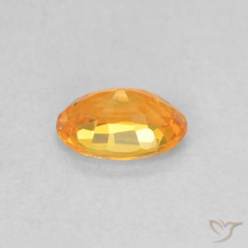 Zafiro Naranja claro natural de 0.52 ct, Ovalada, VVS-VS