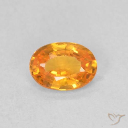 0.55ct Natural Naranja claro Zafiro, Ovalada, VVS-VS