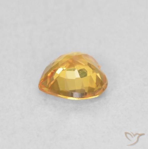 Zafiro Medium Dark-Golden natural de 0.39 ct, Corazón, VS