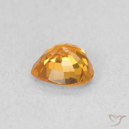 Zafiro Naranja claro natural de 0.44 ct, Corazón, VS