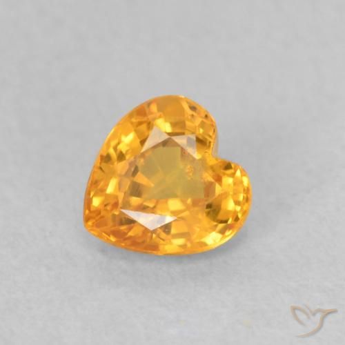 0.50ct Natural Naranja claro Zafiro, Corazón, VS, Photo A
