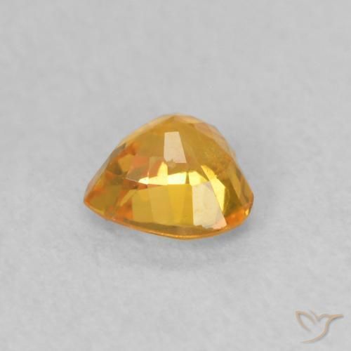 Zafiro Naranja claro natural de 0.50 ct, Corazón, VS
