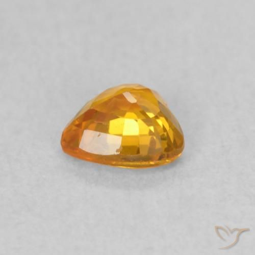 Zafiro Naranja claro natural de 0.41 ct, Corazón, VS