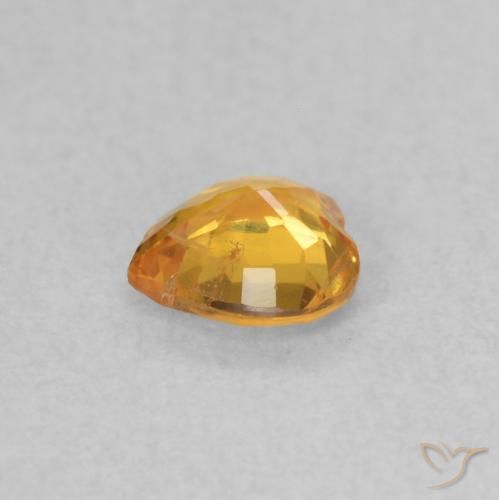 Zafiro Naranja claro natural de 0.35 ct, Corazón, VS