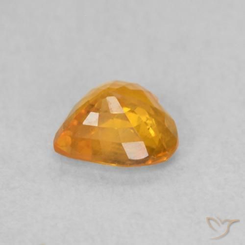 Zafiro Naranja medio natural de 0.48 ct, Corazón, VS