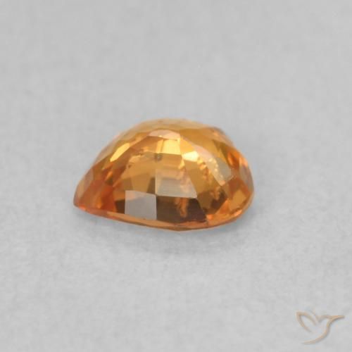 Zafiro Naranja claro natural de 0.42 ct, Corazón, VS