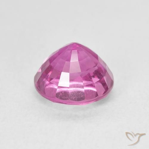 Zafiro Rosa oscuro natural de 2.54 ct, Redondo, VVS-VS