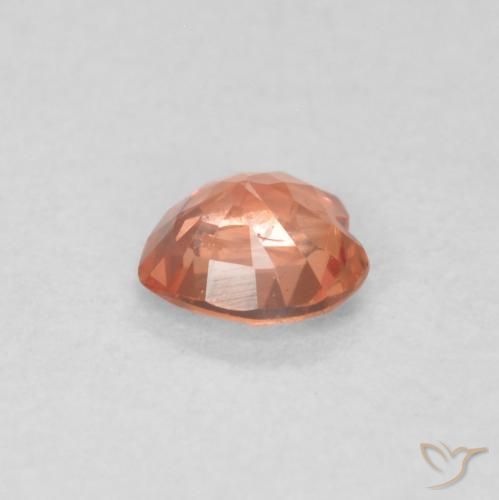 Zafiro Naranja medio natural de 0.34 ct, Corazón, VS