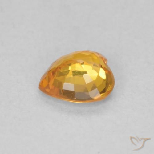 Zafiro Naranja albaricoque natural de 0.43 ct, Corazón, VS