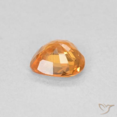 Zafiro Naranja intenso natural de 0.37 ct, Corazón, VS