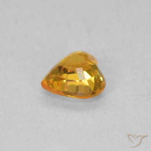 Zafiro Naranja claro natural de 0.34 ct, Corazón, VS