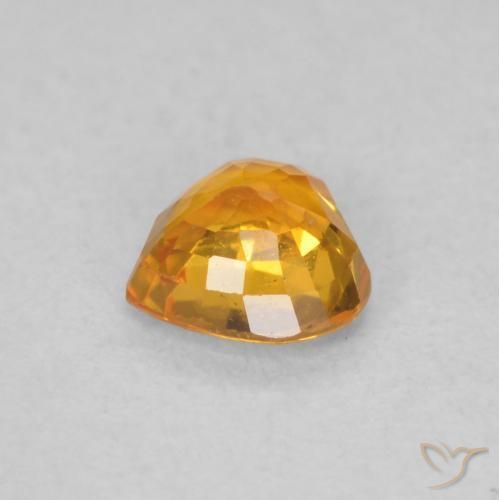 Zafiro Naranja claro natural de 0.48 ct, Corazón, VS