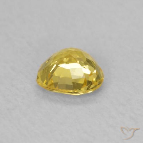 Zafiro Amarillo toscana natural de 0.39 ct, Corazón, VS