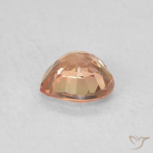 Zafiro Naranja sidra natural de 0.46 ct, Corazón, VS