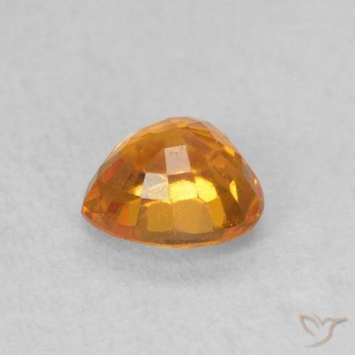 Zafiro Naranja medio natural de 0.54 ct, Corazón, VS