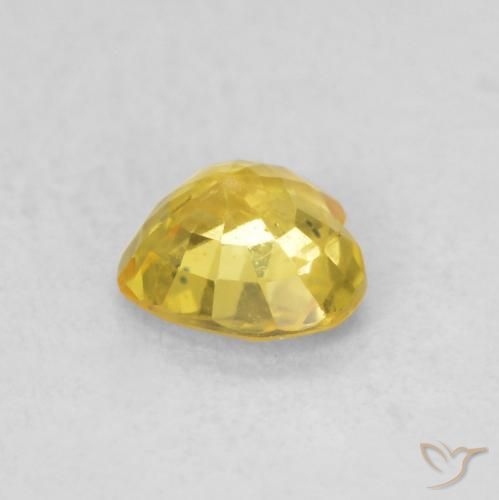 Zafiro Amarillo medio natural de 0.50 ct, Corazón, VS