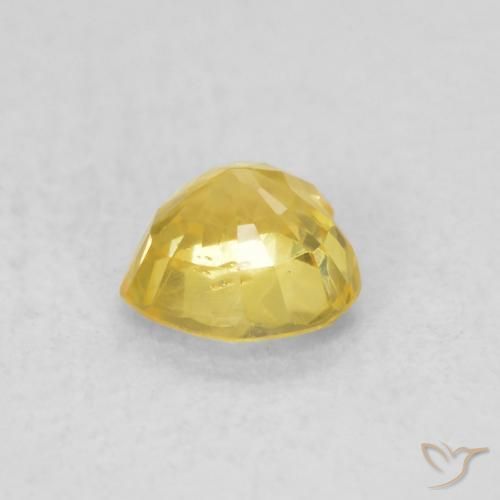 Zafiro Amarillo medio natural de 0.49 ct, Corazón, VS