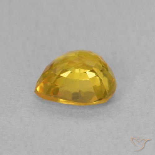 Zafiro Dorado natural de 0.48 ct, Corazón, VVS-VS