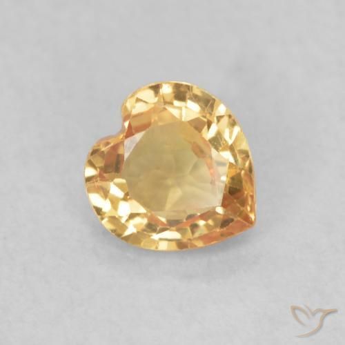 0.41ct Natural Dorado Zafiro, Corazón, VVS-VS