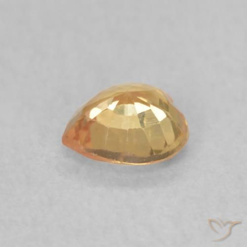 Zafiro Dorado natural de 0.41 ct, Corazón, VVS-VS