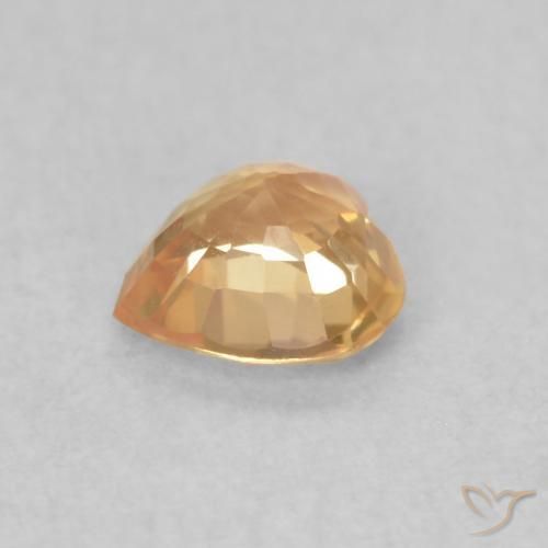 Zafiro Dorado natural de 0.44 ct, Corazón, VVS-VS