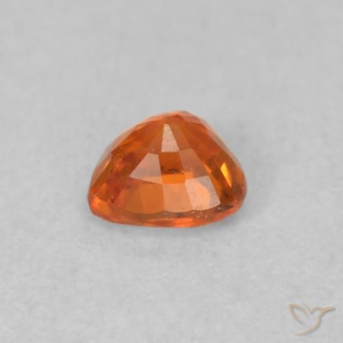 Zafiro Naranja fuego natural de 0.39 ct, Corazón, VS