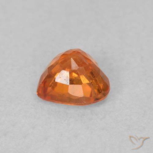 Zafiro Naranja claro natural de 0.42 ct, Corazón, VS
