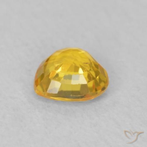 Zafiro Naranja dorado natural de 0.46 ct, Corazón, VS