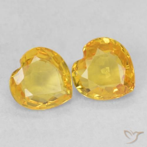 0.78ctw Natural Dorado Zafiro, Corazón, VS, Photo A