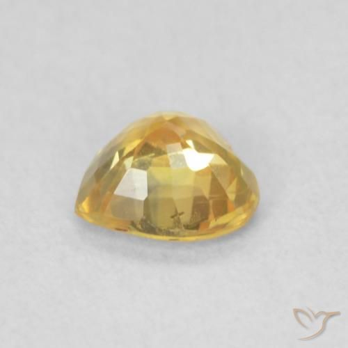 Zafiro Dorado natural de 0.39 ct, Corazón, VS
