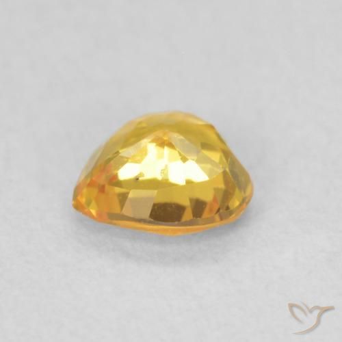 Zafiro Dorado natural de 0.38 ct, Corazón, VS