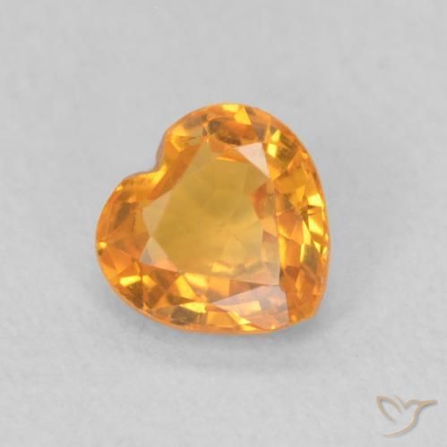 Zafiro Oro natural de 0.44 ct, Corazón, VS
