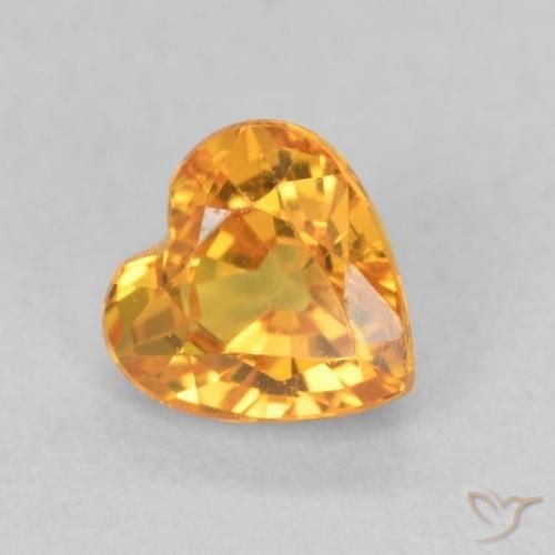 Zafiro Oro natural de 0.61 ct, Corazón, VS