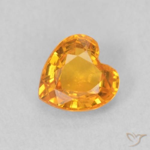 0.42ct Natural Oro Zafiro, Corazón, VS