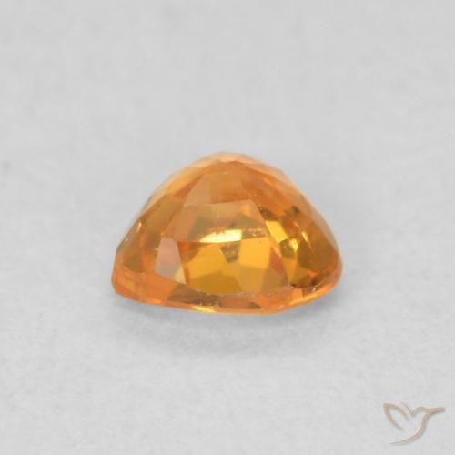 Zafiro Naranja medio natural de 0.35 ct, Corazón, VS
