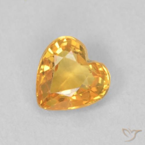 0.46ct Natural Dorado oscuro Zafiro, Corazón, VVS-VS