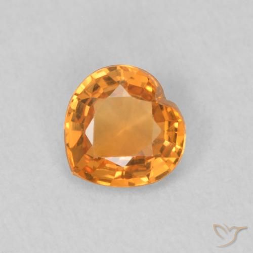 0.36ct Natural Marrón naranja Zafiro, Corazón, VVS-VS