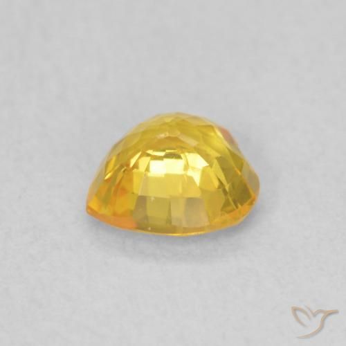 Zafiro Dorado natural de 0.43 ct, Corazón, VS