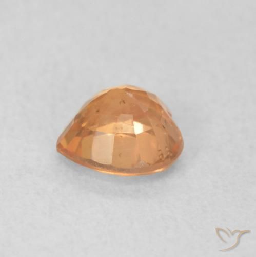 Zafiro Naranja claro natural de 0.48 ct, Corazón, VS