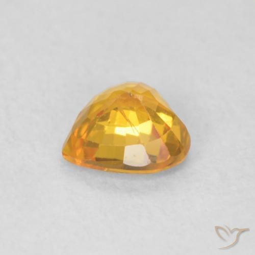 Zafiro Naranja albaricoque natural de 0.48 ct, Corazón, VS