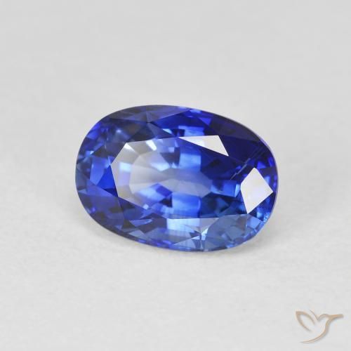 Zafiro Azul real natural de 2.20 ct, Ovalada, VS