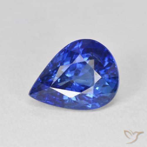 4.10ct Natural Azul aciano Zafiro, En forma de pera, VS